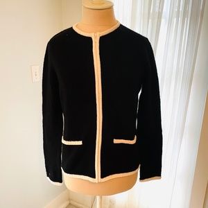 black and white charter club zip up size small